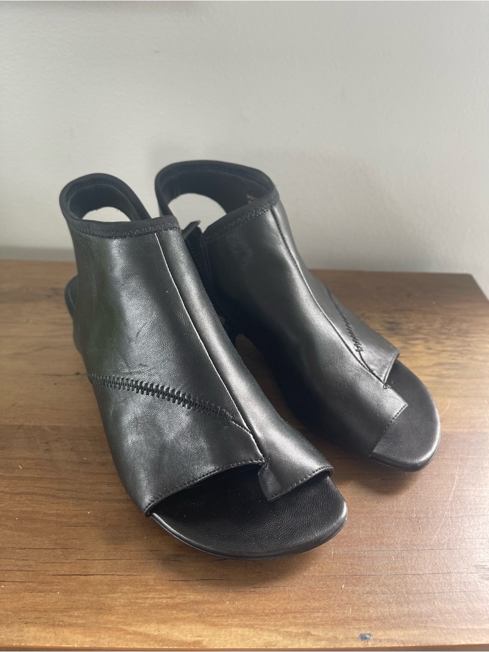 3.1 Phillip Lim Black Leather Open-Toe Slingback Mules